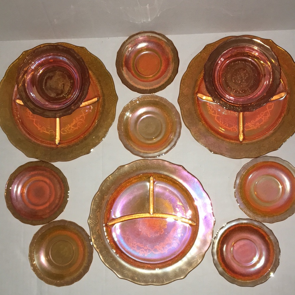 Rare 11pc. Early Matching Pattern! 6 Person appetizer Set!!. NO DAMAGE
